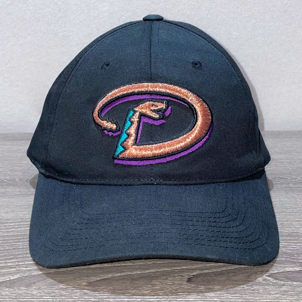VINTAGE ARIZONA DIAMONDBACKS Black Baseball Snapback Hat